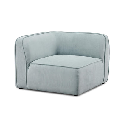 Travie Performance Corduroy Velvet Corner Chair - Sea Blue - Image 1
