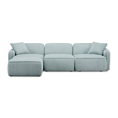 Travie 4-Piece Performance Corduroy Velvet Modular Sectional - Image 1