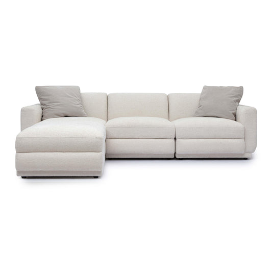 Perry 4-Piece Cream Performance Chenille Modular Sectional - Image 1