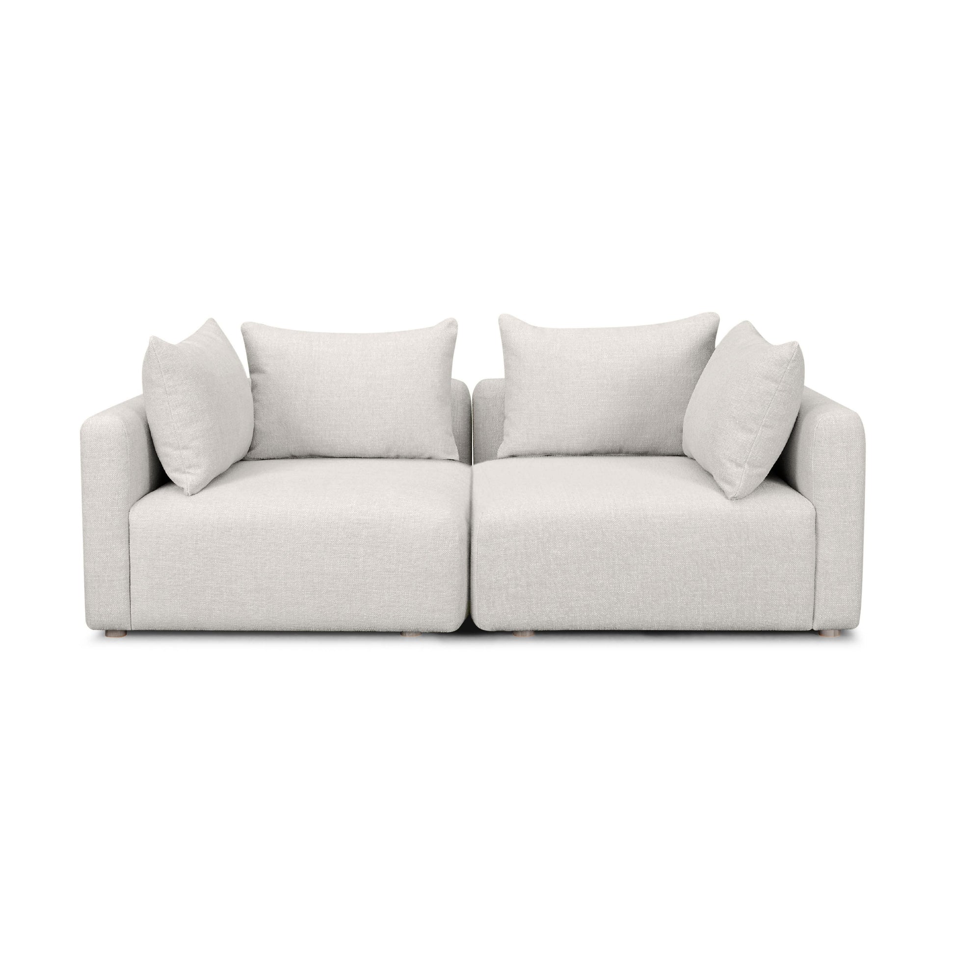 Hangover 81" Modular Loveseat - Ivory - Image 2