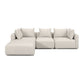 Hangover 4-Piece Contract-Grade Textured Fabric Modular Sectional - Cream - Image 3