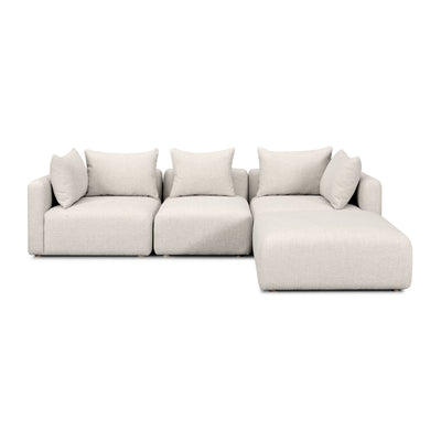Hangover 4-Piece Contract-Grade Textured Fabric Modular Sectional - Image 1