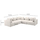 Hangover 5-Piece Contract-Grade Textured Fabric Modular L-Sectional - Cream - Image 4