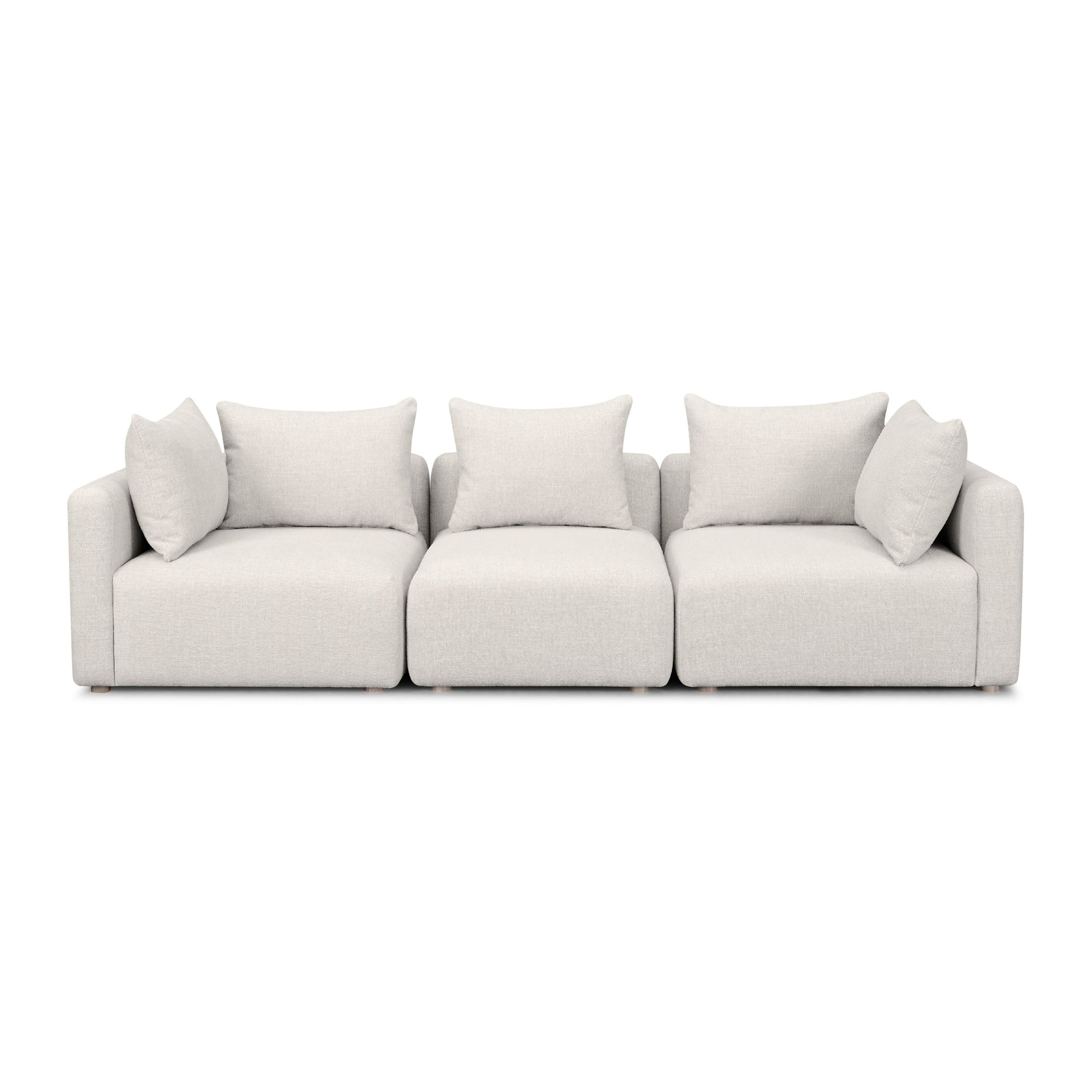 Hangover 112.5" Textured Fabric Sofa - Cream - Image 2
