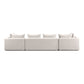 Hangover 145" Contract-Grade Textured Fabric Long Sofa - Cream - Image 3