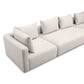 Hangover 145" Contract-Grade Textured Fabric Long Sofa - Cream - Image 4