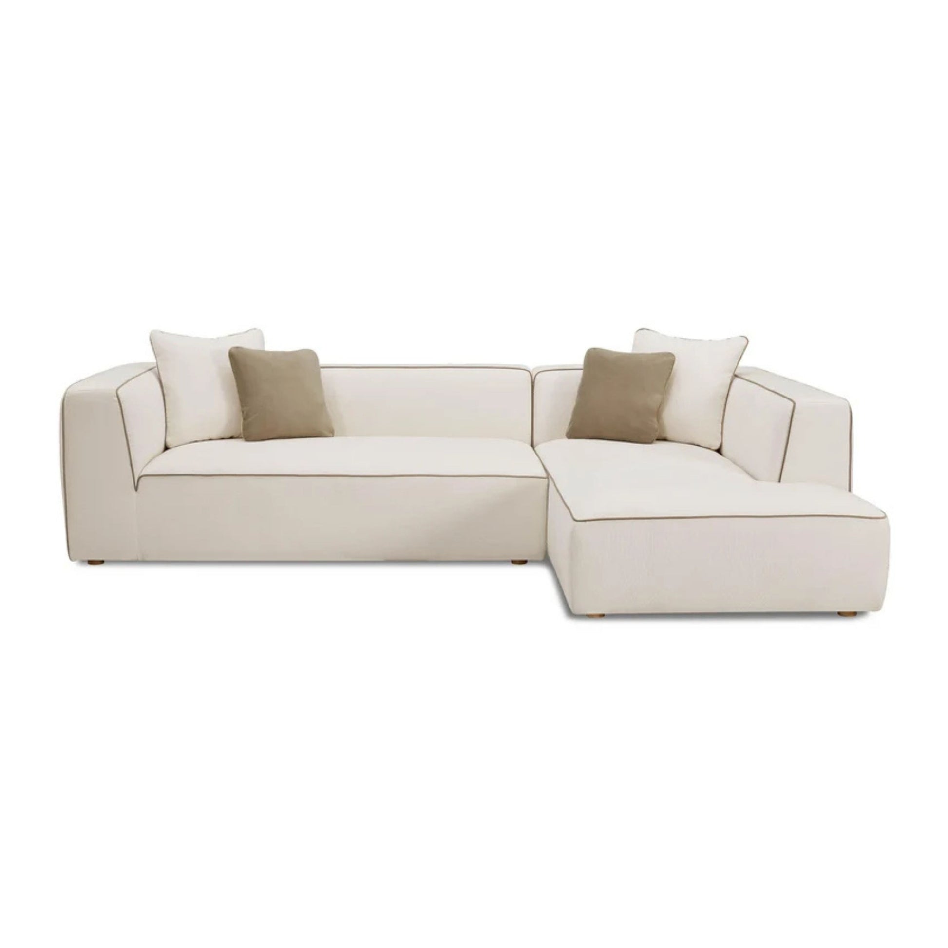 Tristine 2-Piece Cream Contract-Grade Linen L-Shaped Sectional - RAF - Image 1