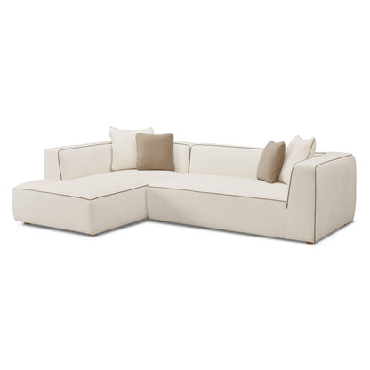 Tristine 2-Piece Cream Contract-Grade Linen L-Shaped Sectional - LAF - Image 1