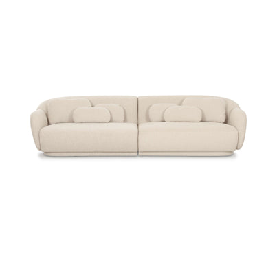 Misty 115" Cream Performance Boucle Modular Sofa - Image 1