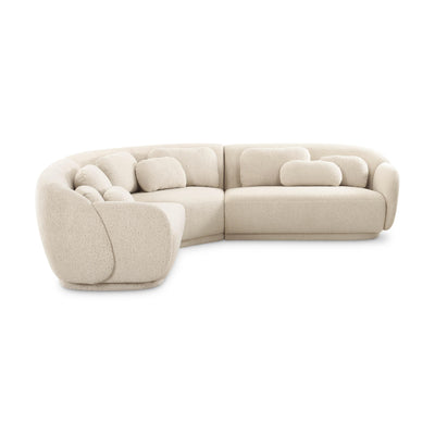 Misty 3-Piece Cream Performance Boucle Modular L-Sectional - Image 1