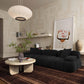 Calliope 118" Performance Vegan Shearling Modular Sofa - Black - Image 2