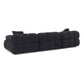 Calliope 118" Performance Vegan Shearling Modular Sofa - Black - Image 4