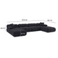 Calliope 6-piece Performance Vegan Shearling Modular U-Sectional - Black - Image 5