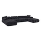 Calliope 6-piece Performance Vegan Shearling Modular U-Sectional - Black - Image 3