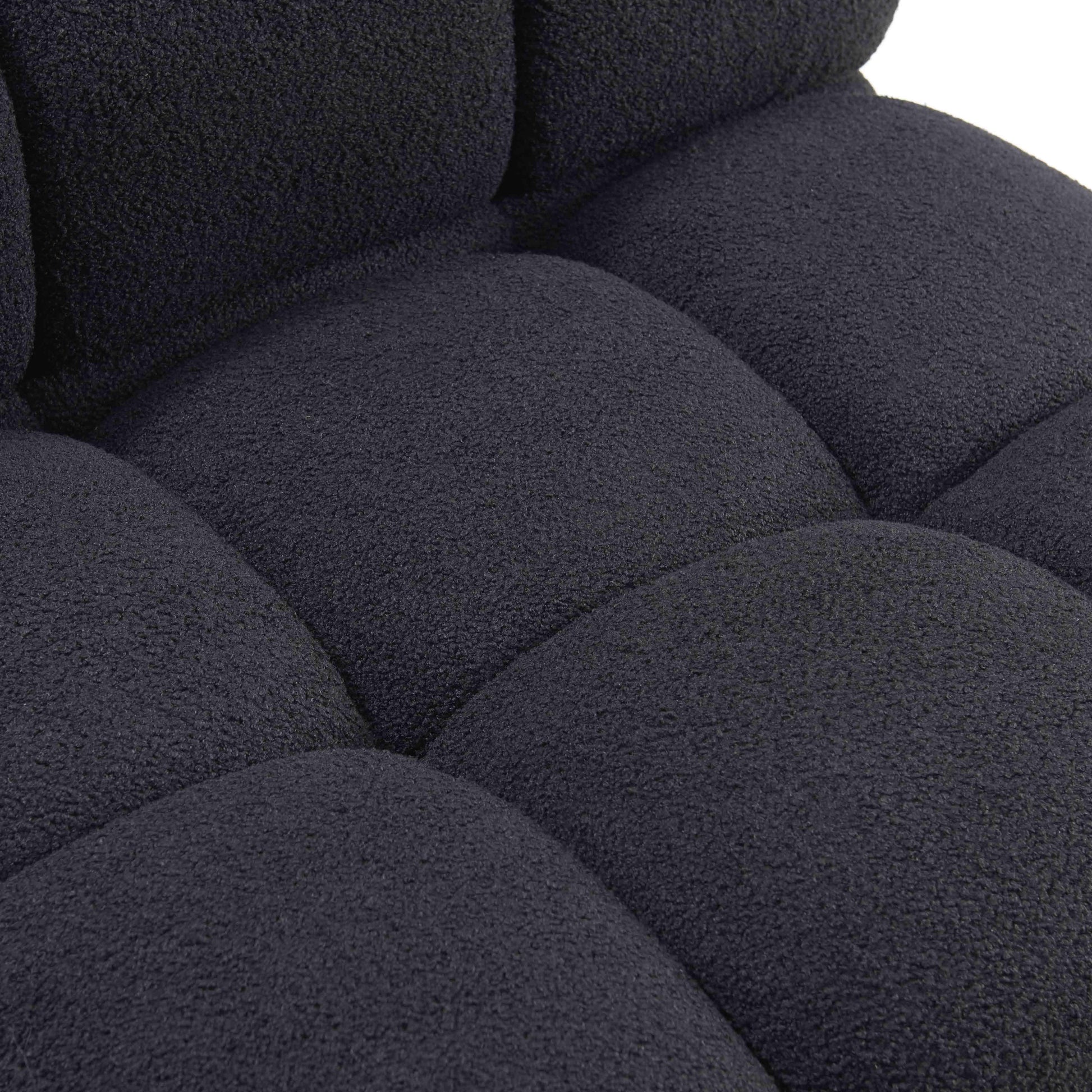 Calliope 6-piece Performance Vegan Shearling Modular U-Sectional - Black - Image 6