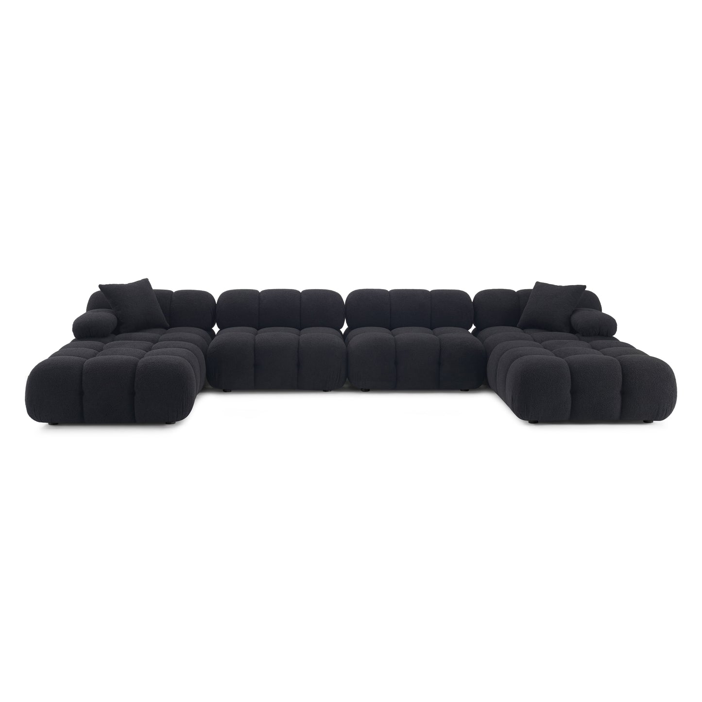 Calliope 6-piece Performance Modular U-Sectional - Black - Image 1