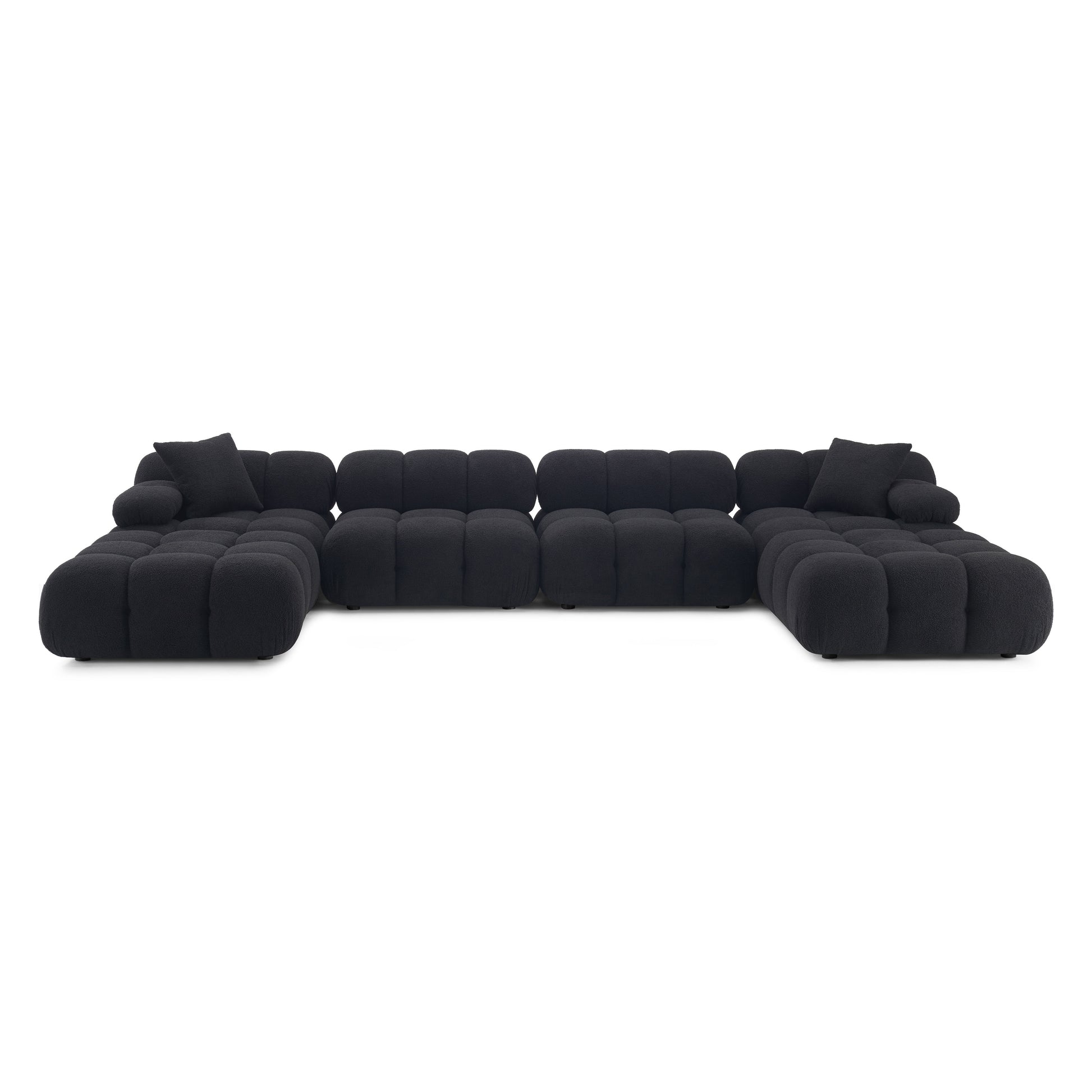 Calliope 6-piece Performance Modular U-Sectional - Black - Image 1