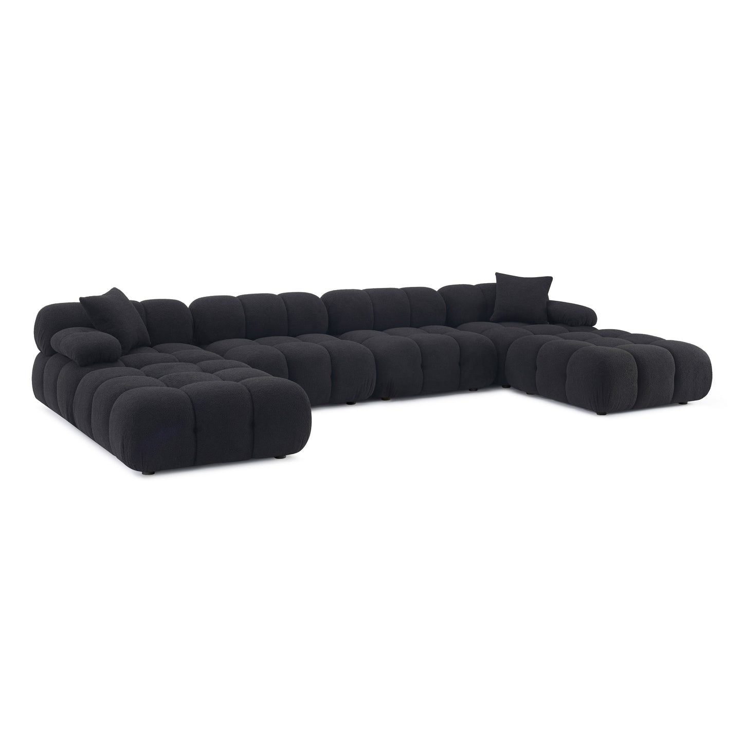 Calliope 6-piece Performance Modular U-Sectional - Black - Image 3