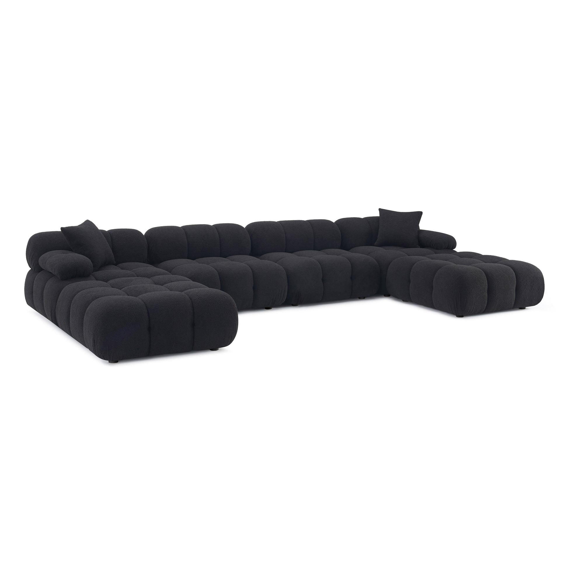 Calliope 6-piece Performance Modular U-Sectional - Black - Image 3