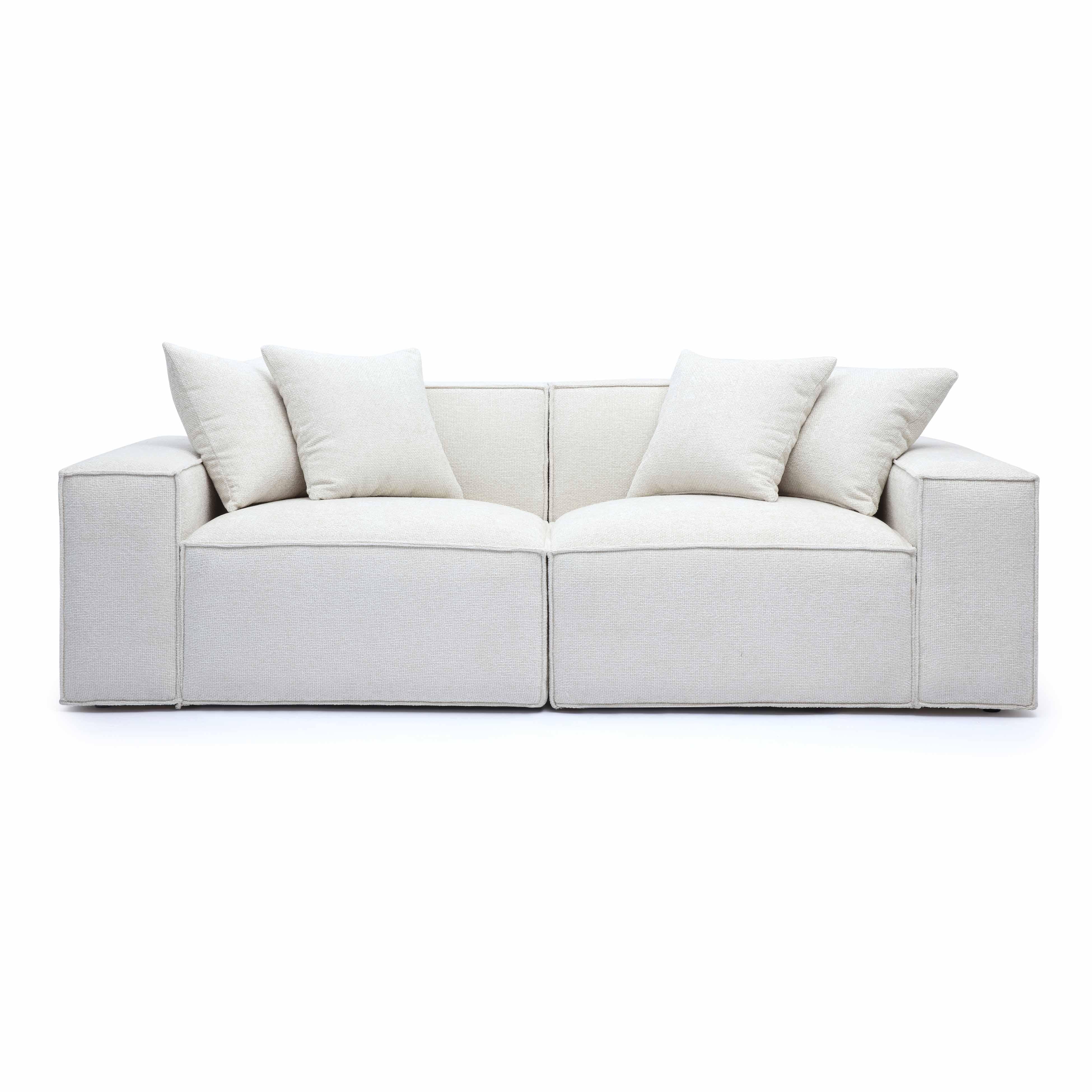 Mindy 4-Piece Performance Chenille Basketweave Modular Sectional