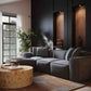 Mindy 4-Piece Performance Chenille Basketweave Modular Sectional - Charcoal - Image 2