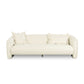 Lou 91" Performance Velvet Sofa - Cream - Image 3