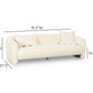 Lou 91" Performance Velvet Sofa - Cream - Image 6