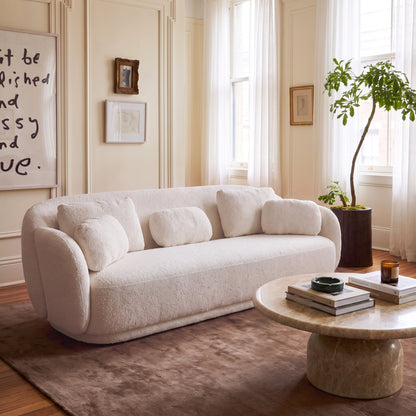 Misty 90" Sofa - Off-White - Image 1