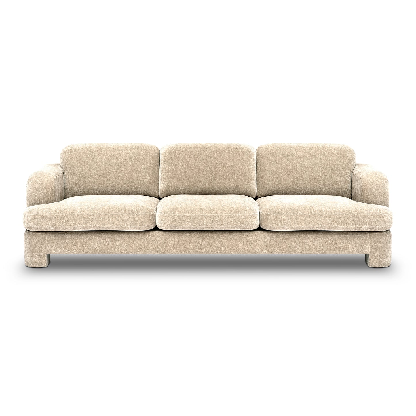 Halsey Textured Fabric Sofa - Tan - Image 1