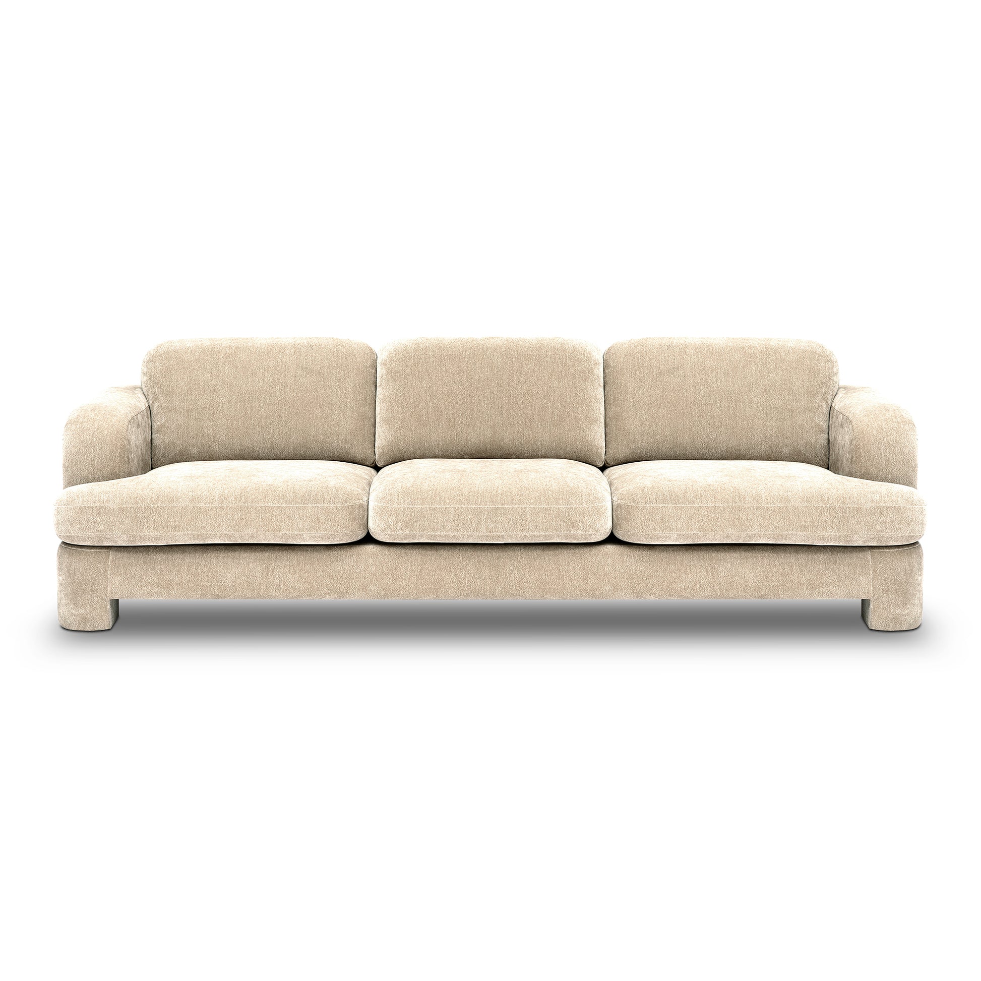 Halsey Textured Fabric Sofa - Tan - Image 1