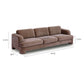 Halsey 102" Textured Fabric Sofa - Brown - Image 7