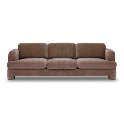 Halsey 102" Textured Fabric Sofa - Brown - Image 2