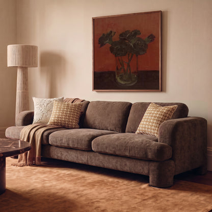 Halsey 102" Textured Fabric Sofa - Brown - Image 1
