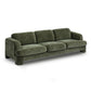 Halsey 102" Textured Fabric Sofa - Green - Image 3