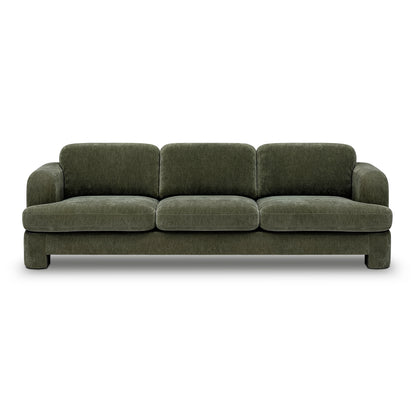 Halsey 102" Textured Fabric Sofa - Green - Image 2