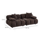 Calliope 79" Modular Loveseat - Dark Brown - Image 6