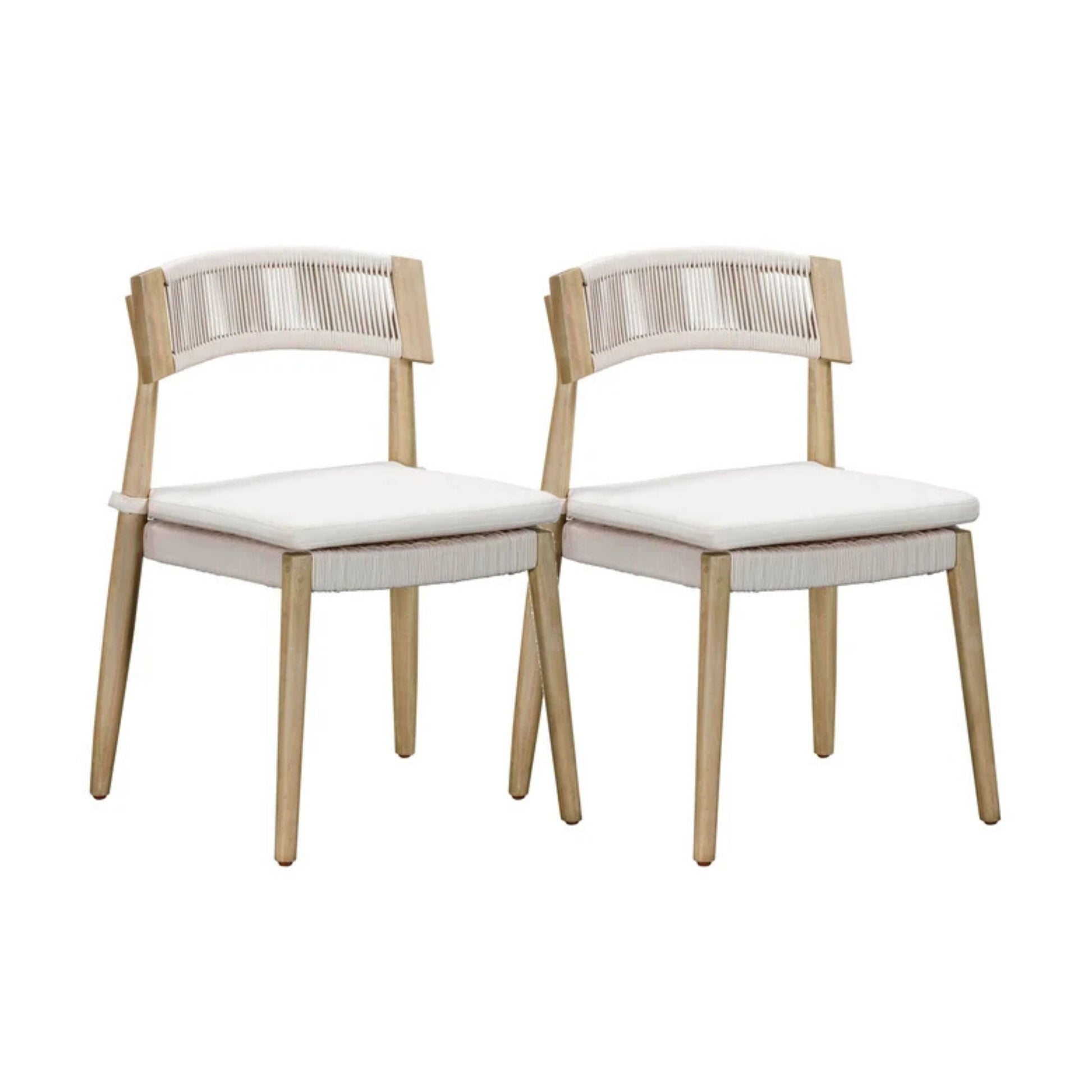 Gata Cream Outdoor Dining Chair - Set of 2 - Image 1