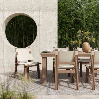 Cassie Natural Outdoor Rectangular Dining Table (75"-108") - 75" - Image 1