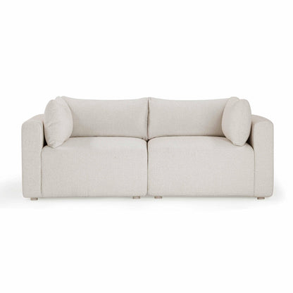 Hangover 81" Cream Performance Fabric Outdoor Modular Loveseat - Default Title - Image 2
