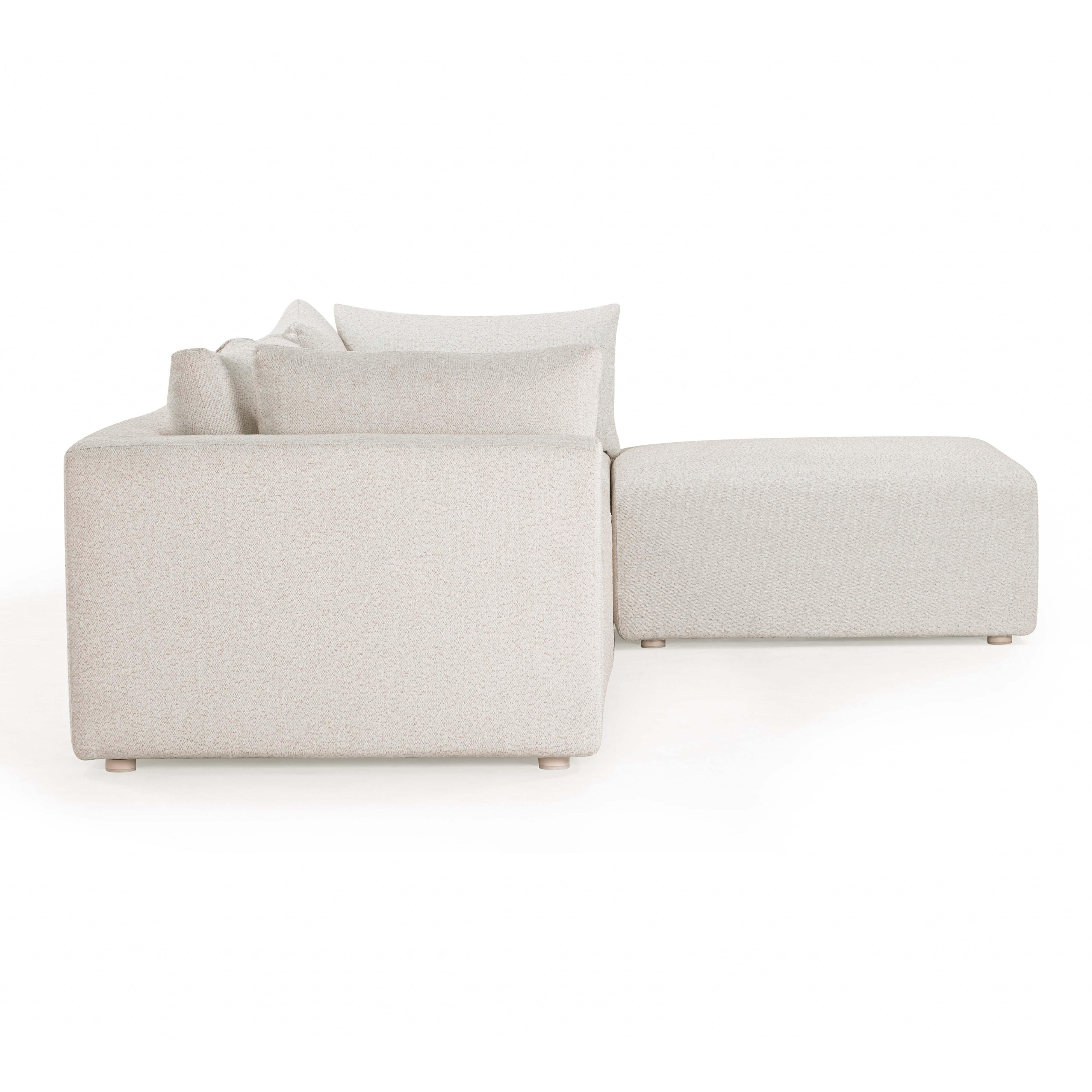 Hangover 4-Piece Cream Outdoor Modular Sectional | TOV Furniture
