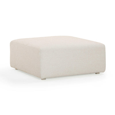 Hangover Cream Performance Fabric Outdoor Ottoman - Image 1