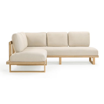 Evan 2-Piece Cream Performance Fabric Outdoor L-Shaped Sectional - Default Title - Image 2