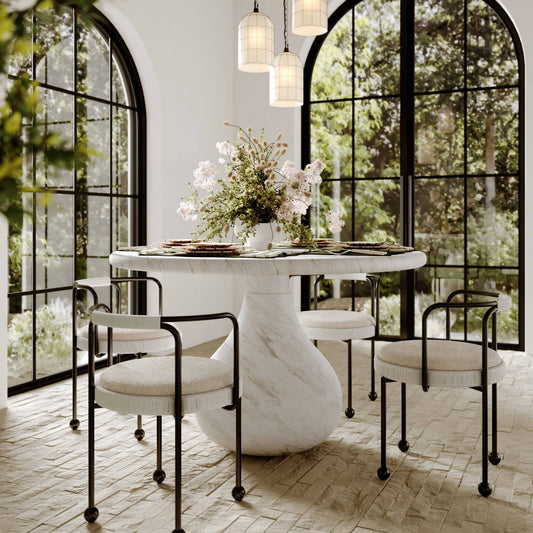 Smooch 47" Concrete Indoor/Outdoor Round Dining Table - Image 2