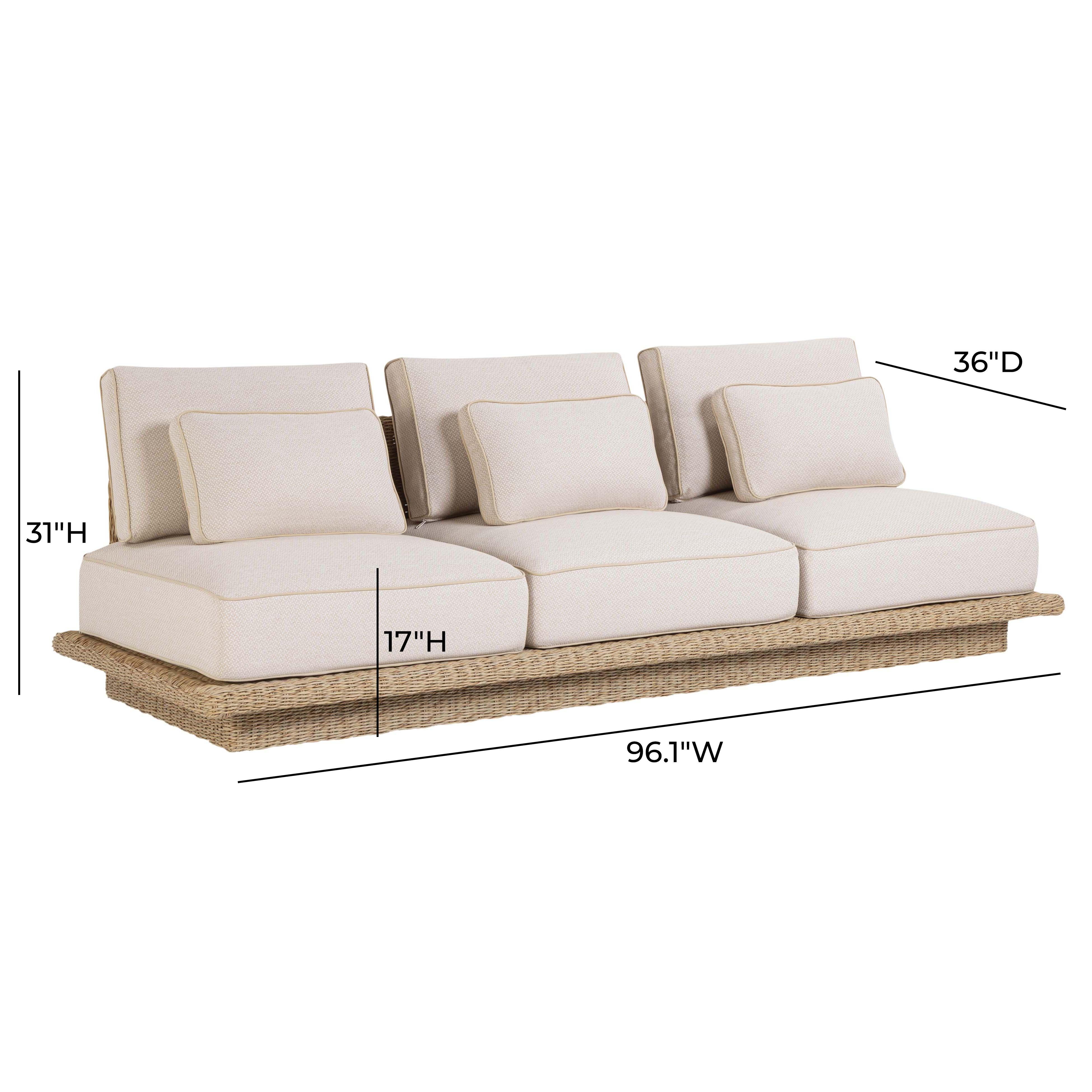 Mora Cream Outdoor Sofa | TOV Furniture
