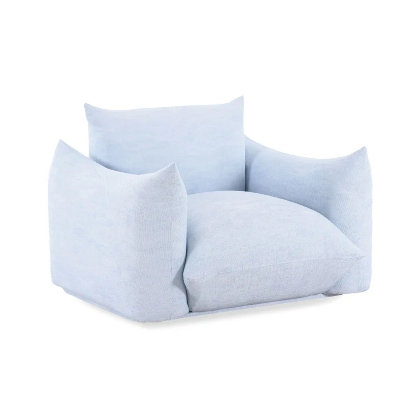Saint Tropez Stuffed Indoor/Outdoor Armchair - Light Blue - Image 1