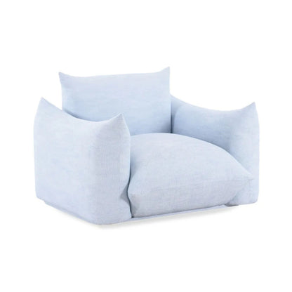 Saint Tropez Stuffed Indoor/Outdoor Armchair - Light Blue - Image 1