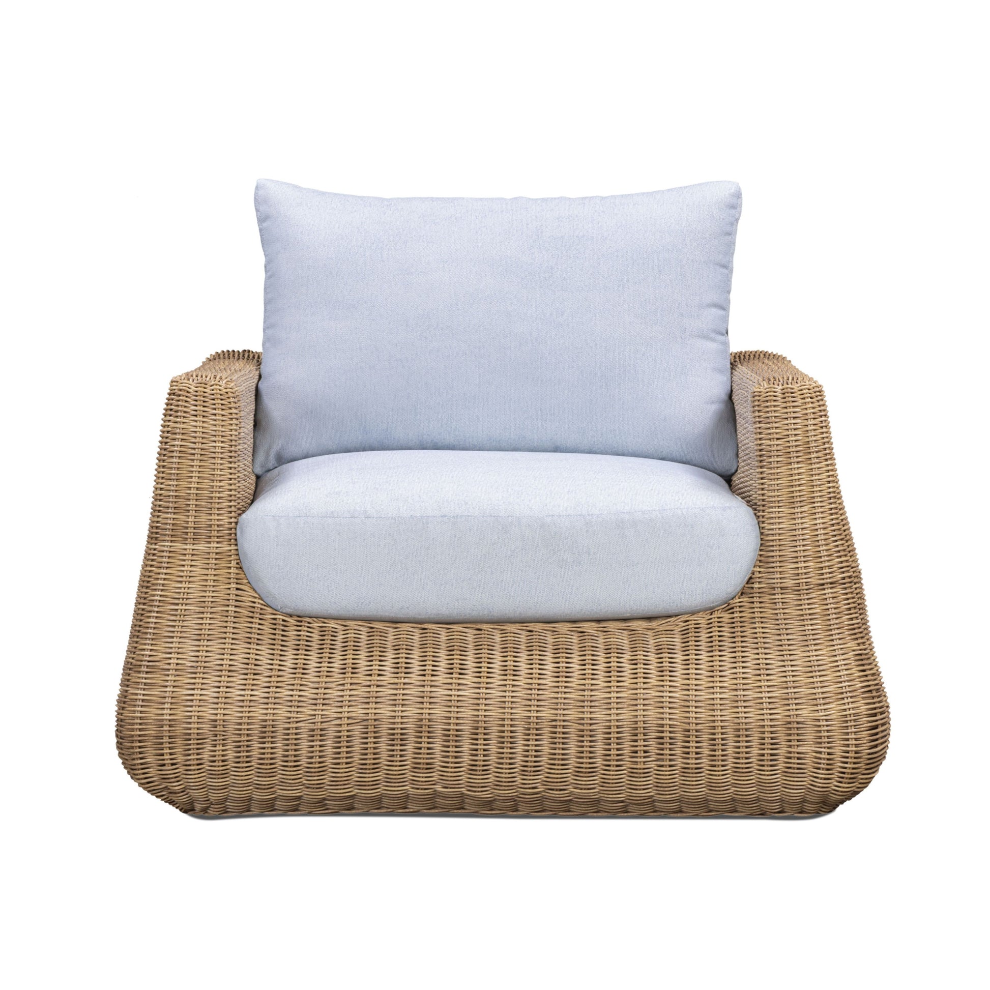 Dana Light Blue Outdoor Accent Chair - Image 1