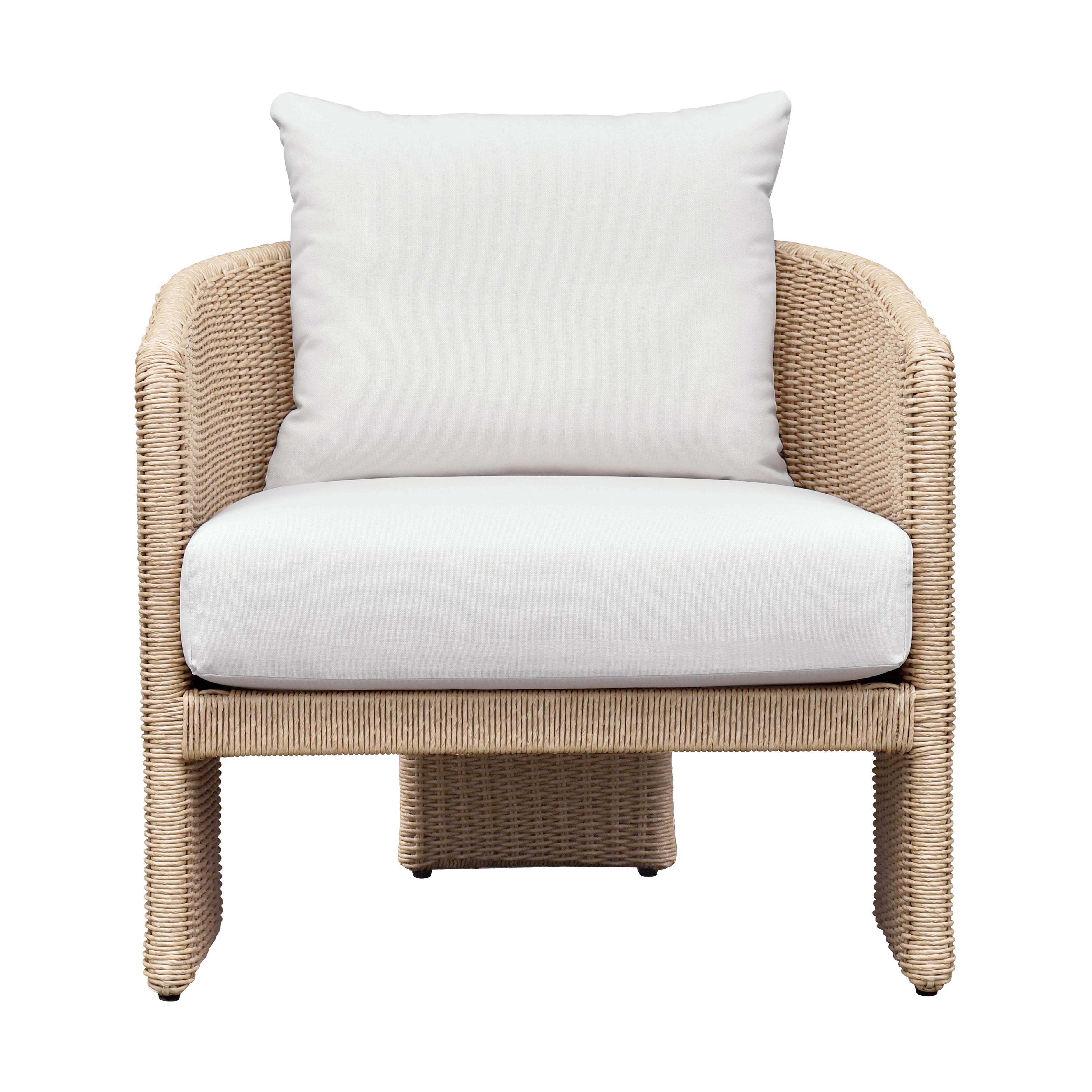 Alexa Rattan Performance Fabric Outdoor Armchair | TOV Furniture