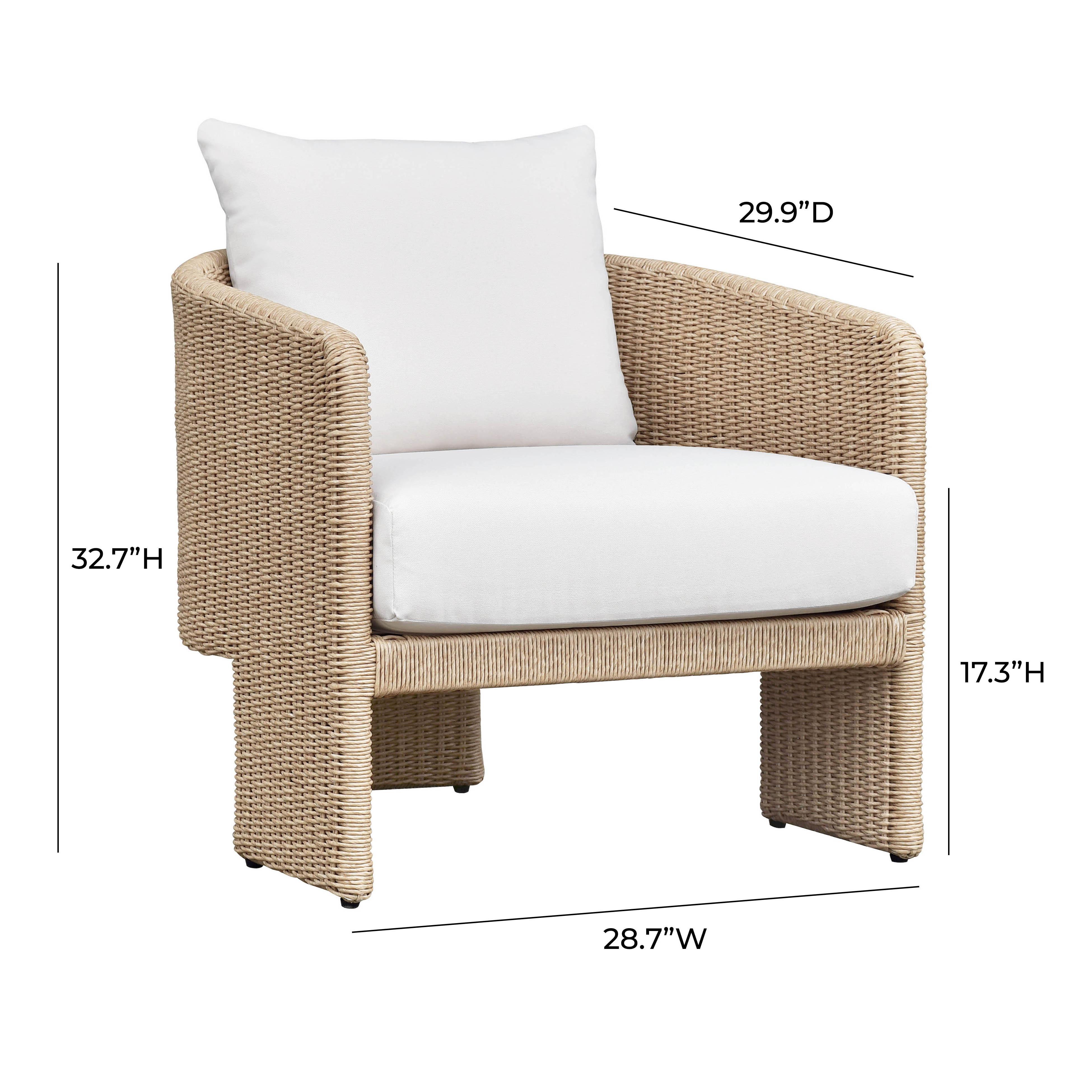 ALEXIA STAN Bethany Afternoon Tea Ｍサイズ Alexa Rattan Performance Fabric Outdoor Armchair | TOV Furniture