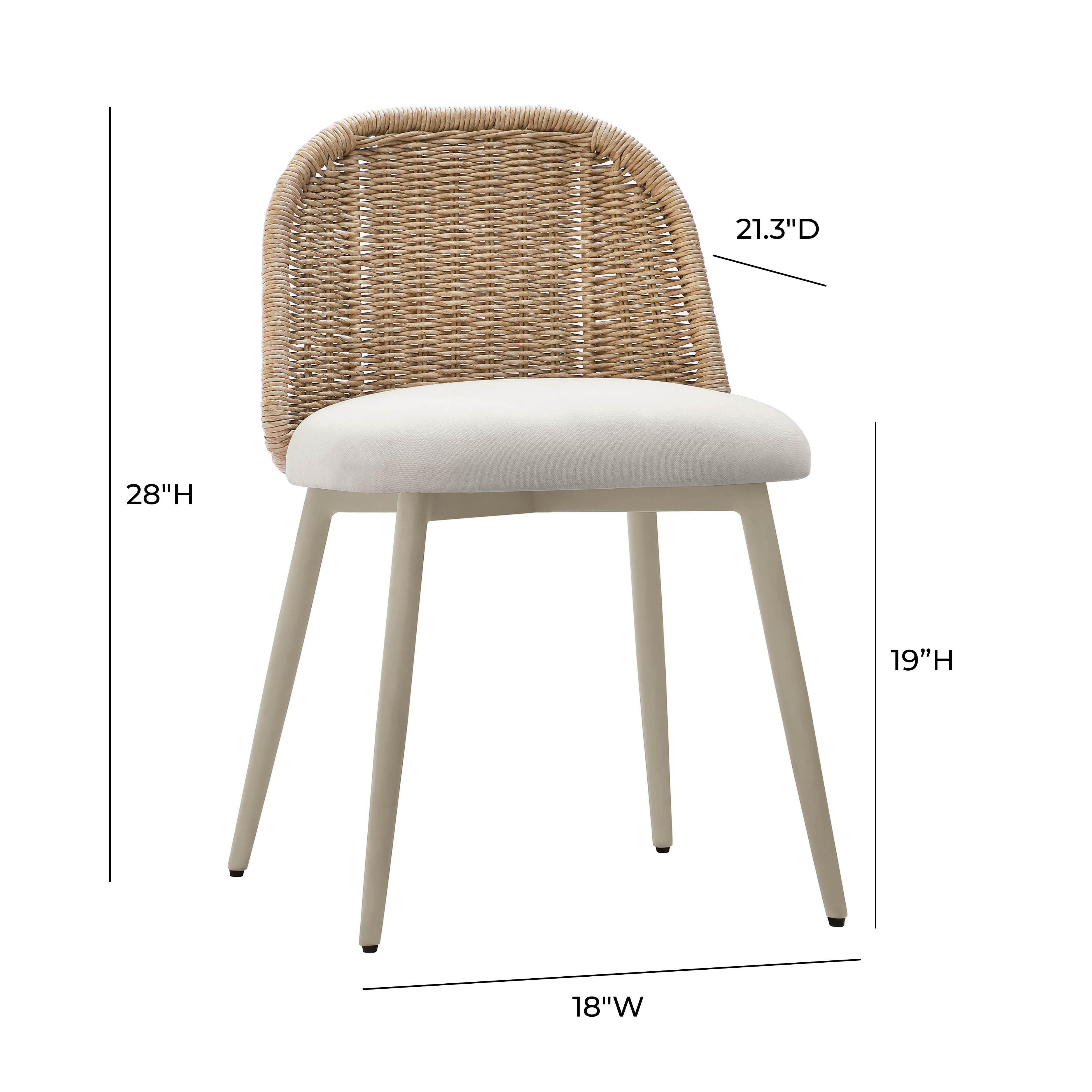 Alexa Rattan Performance Fabric Dining Chair | TOV Furniture Alexa Rattan Performance Fabric Dining Chair | TOV Furniture
